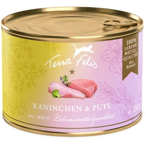 Comparateur de prix : 12x 200g Terra Felis Complete Kaninchen & Pute Katzenfutter nass
