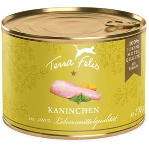 Comparateur de prix : 12x 200g Terra Felis Complete Kaninchen Katzenfutter nass