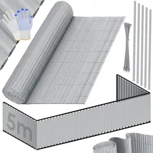 KESSER Natte pare-vue en pvc Clôture pare-vue Habillage de balcon Coupe-vent Lamelles renforcées résistantes aux intempéries Pour jardin Balcon Terrasse pas cher