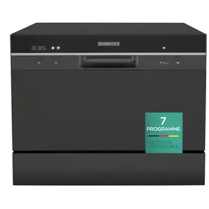 Heinrich's HTG 8840 Noir - Mini Lave-Vaisselle de Comptoir 6 Couverts,...