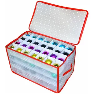Spetebo - Boîte de rangement xl pour boules de Noël - avec 112 compart... pas cher