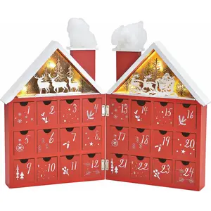 Spetebo Calendrier de l'Avent Maison avec LED - à déplier pas cher