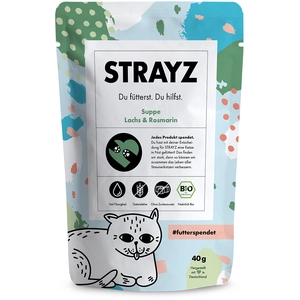 STRAYZ BIO Soupe 14 x 40 g pour chat pas cher