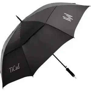 Comparateur de prix : TiCad Parapluie de golf Windbuster UV XL avec stylo, noir