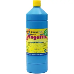 Eduplay belcolART Peinture au doigt écologique Fingatrix 1000ml bleu clair pas cher
