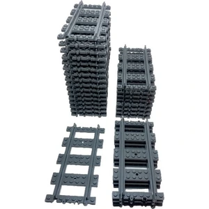 LEGO® City Chemin de fer rails droits gris foncé - 53401Vendu parkaufland