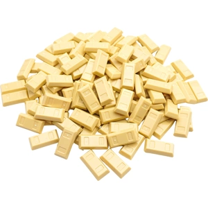 LEGO : 250 lingots 1x2 de couleur beige pas cher