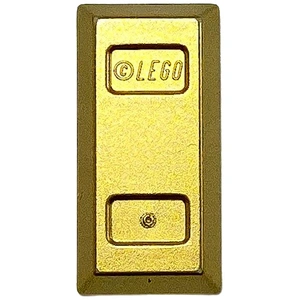 LEGO® 1x2 Lingot d'or métallique - 6294492 NOUVEAU Quantité 100x pas cher