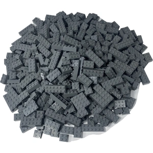 LEGO® Briques à deux rangées Gris foncé NOUVEAU ! Quantité 500x - Chaq... pas cher