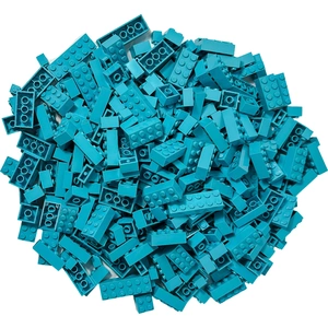 LEGO® Briques surélevées Bleu Azur NOUVEAU Quantité 100x - Chaque méla... pas cher
