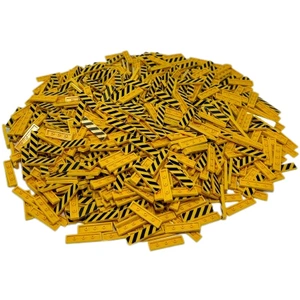 LEGO® 1x4 Carreaux Coloré Chantier de construction Barrière - 2431pb72... pas cher