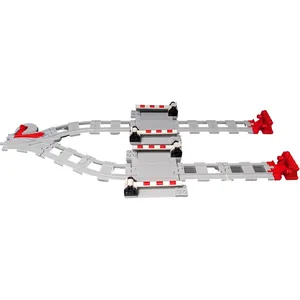 LEGO® DUPLO® Voie ferrée Gare avec aiguillage Passage à niveau Barrièr... pas cher