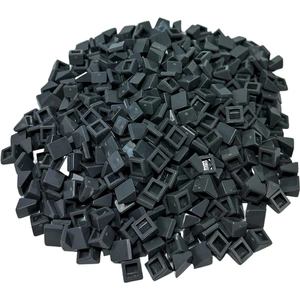 LEGO . 250 tuiles gris foncé 1x1x2/3