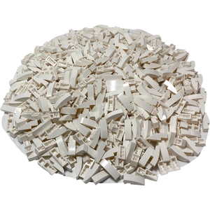 LEGO® 1x3 Tuiles Toiture Courbe Demi-Carreau Blanc pour Toiture - 5095... pas cher