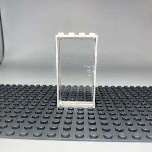 LEGO® 1x4x6 Portes Transparent et cadre blanc pour maison, bâtiment NO... pas cher