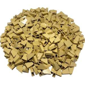 LEGO® 2x1x2 Briques de toit inclinées Beige clair Quantité 25x pas cher