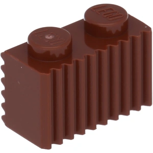 LEGO® 1x2 Briques striées Briques striées rouge-brun - 2877 NOUVEAU ! ...Vendu parkaufland