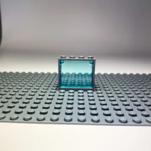 LEGO® 1x4x3 Fenêtre Transparent Bleu Cadre Gris pour maison, bâtiment ...