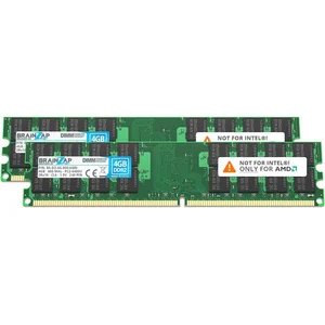 Comparateur de prix : BRAINZAP 8GB DDR2 RAM DIMM PC2-6400U 2Rx16 800 MHz 1.8V CL6 Mémoire PC...
