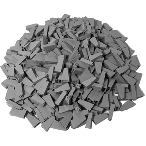 LEGO : 50x brique oblique gris clair 2x1x3 pas cher