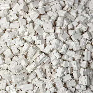 LEGO : 100 briques, blanches, 1x2
