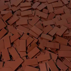 LEGO® 2x4 Carreaux Marron Rouge - 87079 NOUVEAU Quantité 50x pas cher
