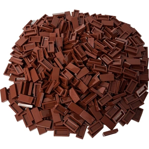 LEGO® 1x2 Carreaux Marron Rouge - 3069b NOUVEAU Quantité 500x pas cher