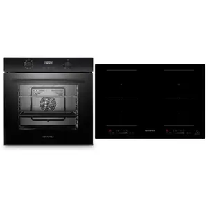 Respekta Four autarcique à induction Table de cuisson 77 cm 2 zones fl... pas cher