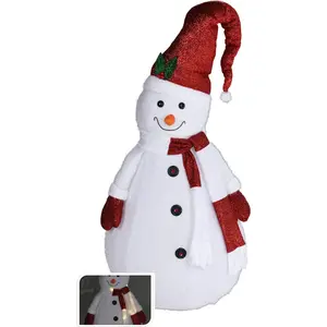 Spetebo Bonhomme de neige led 140 cm en tissu - étanche - pour l'intér...