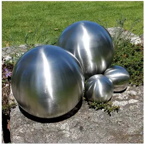 Spetebo Boules décoratives en acier inoxydable - brossé mat - lot de 4 pas cher