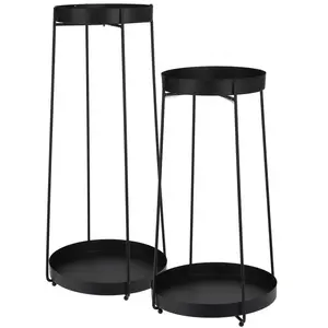 SPETEBO Support de pot de fleurs en noir - set de 2 pièces / 46 cm et ...Vendu paramazon