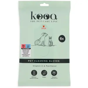 3 paires (6 pièces) de gants de nettoyage kooa pour chiens & chatsVendu parzooplus