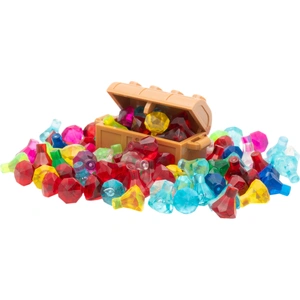 LEGO® Pierres précieuses Diamants Bijoux Trésor + Coffre au trésor bru... pas cher