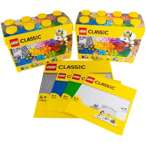 LEGO® Classic briques 2 boîtes 4 plaques set XL pièces maternelle Kita...
