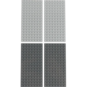 LEGO® 8x16 Panneaux de construction 2x gris clair et 2x gris foncé NOU... pas cher