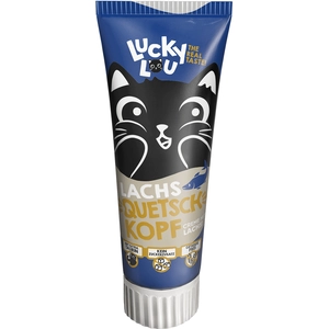 Lucky Lou Crème au saumon en tube pour chat - 75 g pas cher
