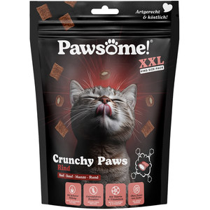 150g Pawsome Crunchy Paws boeuf friandises pour chats pas cher