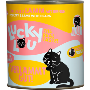 800g Adult volaille & agneau Lucky Lou nourriture humide pour chat