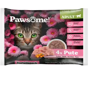 4x85g Pawsome Adult 4 x 85 g pour chat pas cher