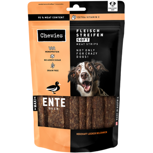 3x150g Chewies Lamelles de viande tendres canard snack pour chien pas cher
