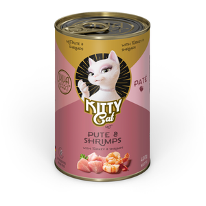 Kitty Cat Adult Pâte 6 x 400 g pour chat dinde, crevettes pas cher
