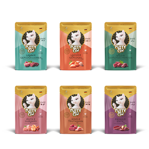 6x85 g Paté lot mixte II Kitty Cat nourriture humide pour chat pas cher