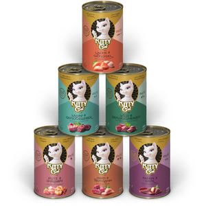 Soul Pet KITTY Cat Paté Mix 2, 6 x 400 g, nourriture humide pour chat dans un paquet d'essai, nourriture pour chat sans céréales avec taurine, huile de saumon et moule au...Vendu parzooplus