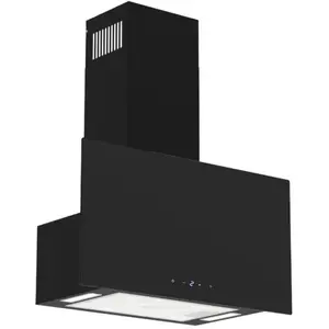 Dunstabzugshaube Glashaube Kopffrei 60 cm Schwarz Wandhaube Umluft Lio Respekta pas cher