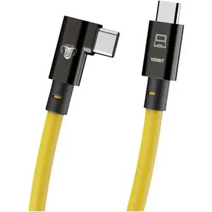 CobraTether Câble USB-C vers USB-C (90°) - 10 m - (10 Gbit) jauneVendu parmiss-numerique