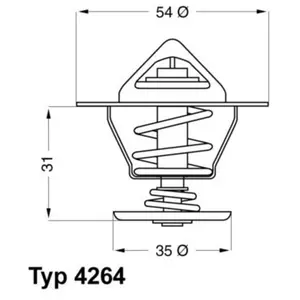Thermostat D'Eau Seat; Vw, Volkswagen; Wartburg; Barkas Wahler 4264.84... pas cher