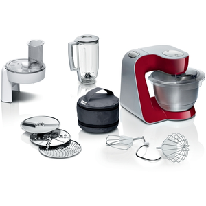 Comparateur de prix : bosch Série 4 Robot pâtissier MUM 5 1000 W Rouge, argent MUM58720