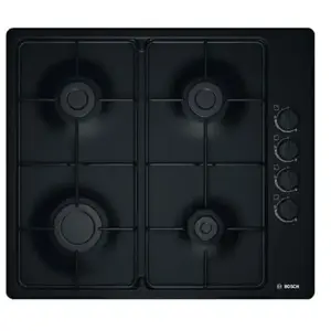 BOSCH Table de cuisson gaz 4 brûleurs dont 1 rapide 3 kW - PBP6B5B80 pas cher
