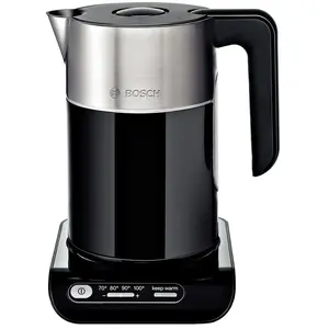 Comparateur de prix : Bosch Styline TWK8613P - Bouilloire - 1.5 litres - 2.4 kWatt - noir/inox