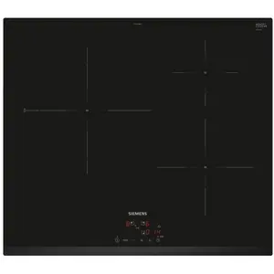 Table de cuisson induction 60cm 3 foyers 7400w noir Siemens EH631BJB6E pas cher